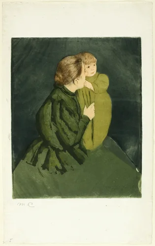 Peasant Mother and Child by Mary Cassatt, print, 1895