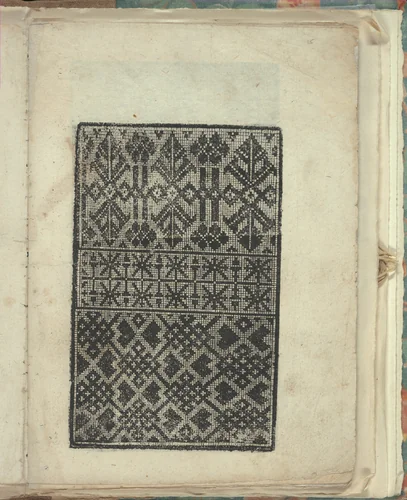 Opera Nova Universali intitulata Corona di racammi, page 15 (recto) by Giovanni Andrea Vavassore, book, 1530