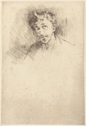 Whistler with the White Lock by James McNeill Whistler, print, 1879