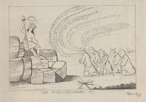 The Commissioners by Matthias Darly, print, 1778