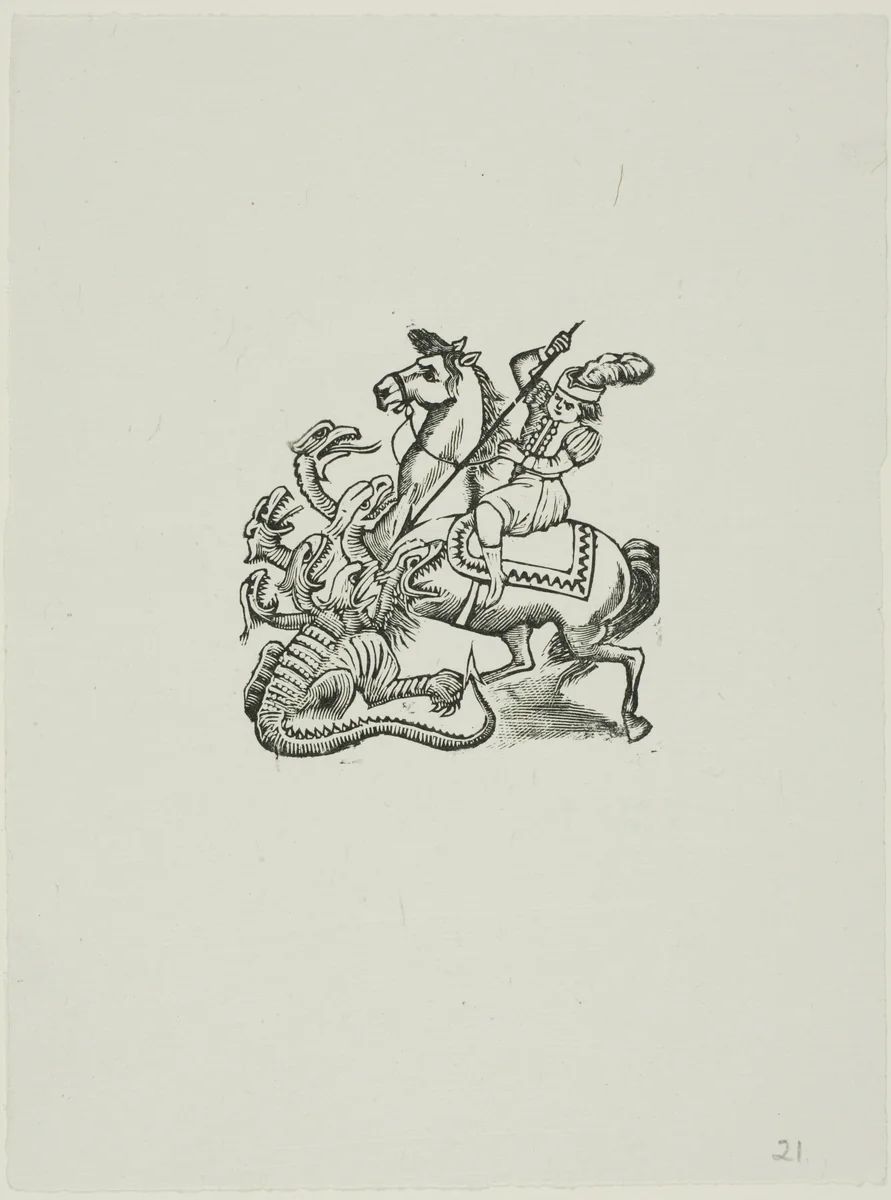 Saint George by José Guadalupe Posada, print, 1871-1913