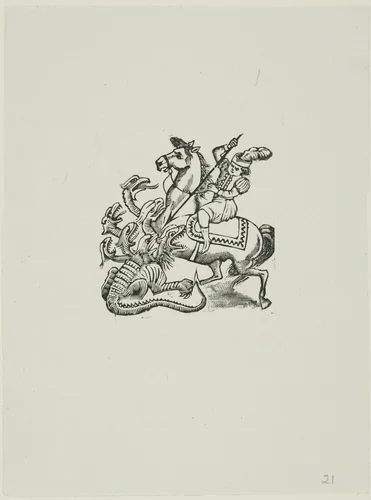 Saint George by José Guadalupe Posada, print, 1871-1913