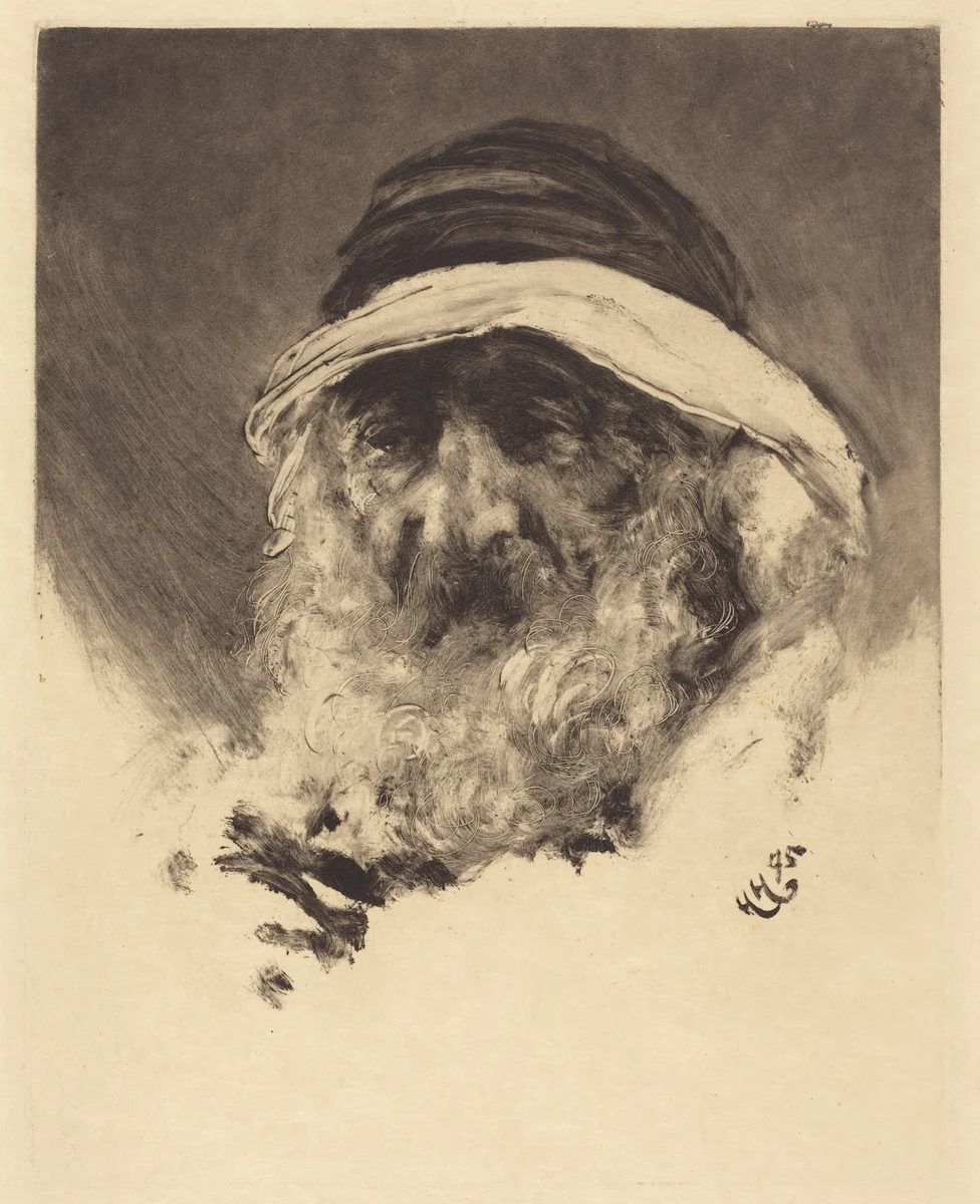 Study of an Arab Head by Hubert von Herkomer, print, 1895