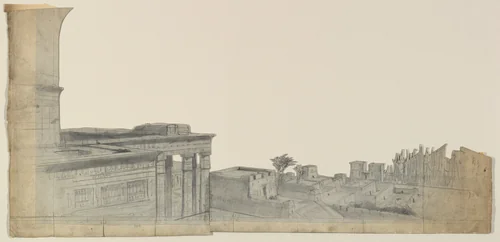 Design for a Stage Set by Eugène Cicéri, drawing, 1830-1890
