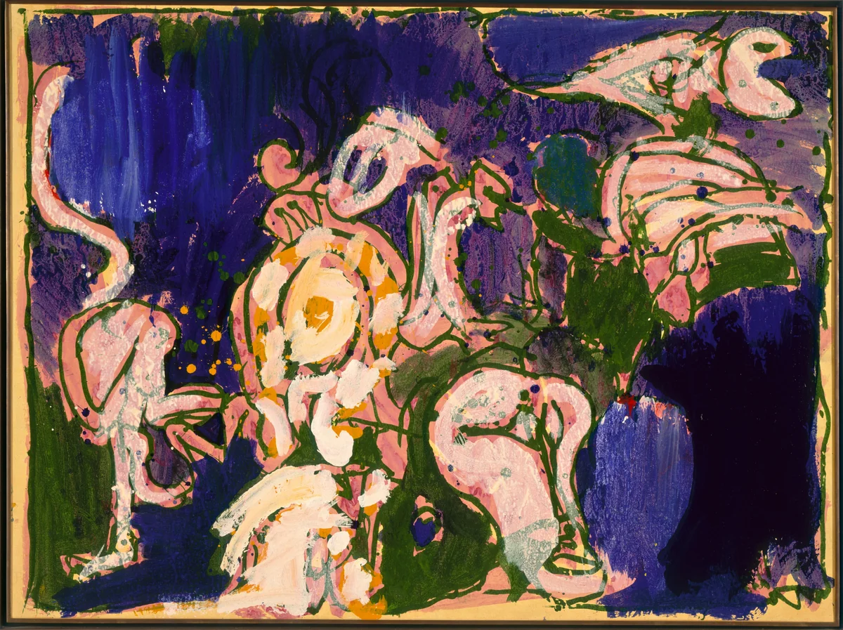 Colloque écologique by Pierre Alechinsky, painting, 1972