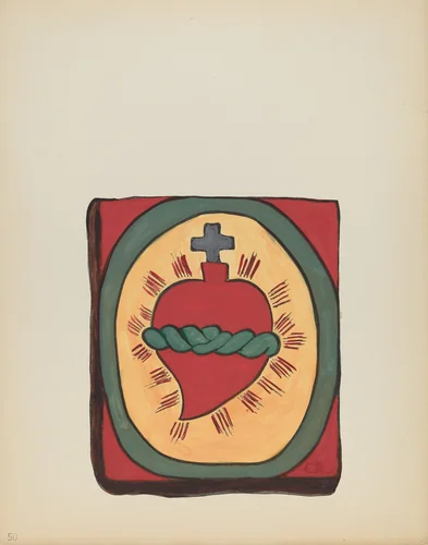 Plate 50: Sacred Heart: From Portfolio "Spanish Colonial Designs of New Mexico" by American 20th Century, index of american design, 1935-1942