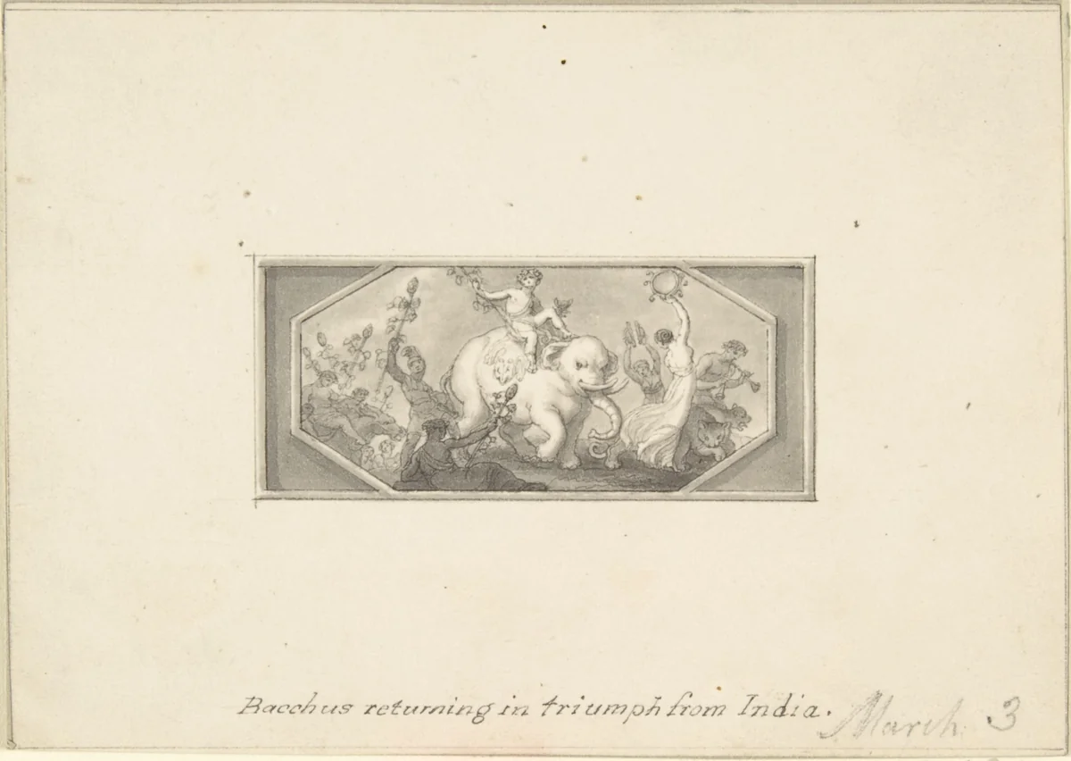Bacchus returning in Triumph from India by Edward Francis Burney, drawing, 1790-1800