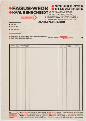 Fagus-Werk, Karl Benscheidt by Johannes Molzahn, design, 1922