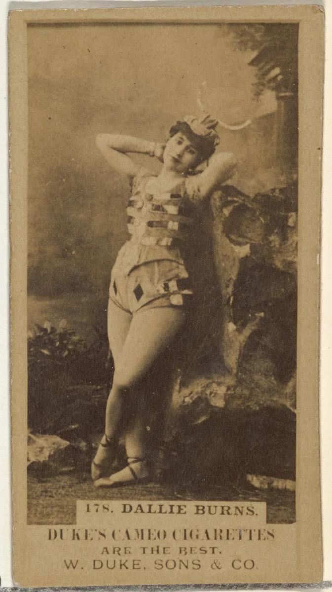 Card Number 178, Dallie Burns, from the Actors and Actresses series (N145-5) issued by Duke Sons & Co. to promote Cameo Cigarettes by W. Duke, Sons & Co., photograph, 1880-1889