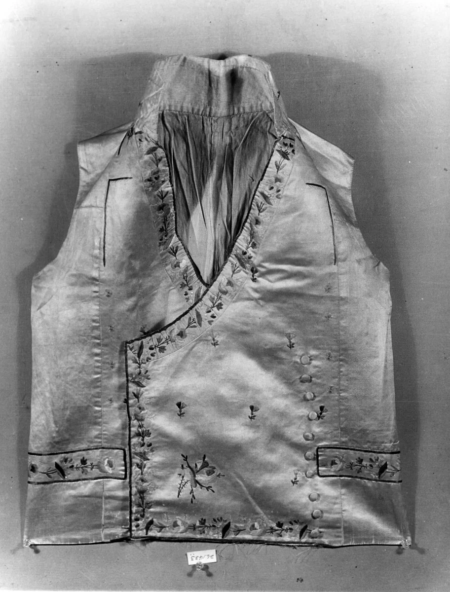 Waistcoat by England, textile, 1775-1800