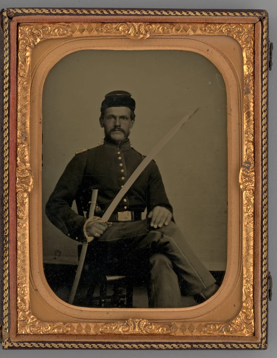 Untitled (Portrait of a Seated Man with Sabre) by Samuel Miller, other, 1862