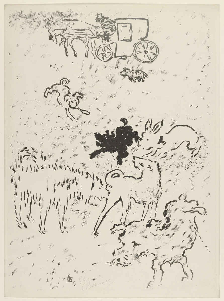 Dogs (Les chiens) by Pierre Bonnard, print, 1893