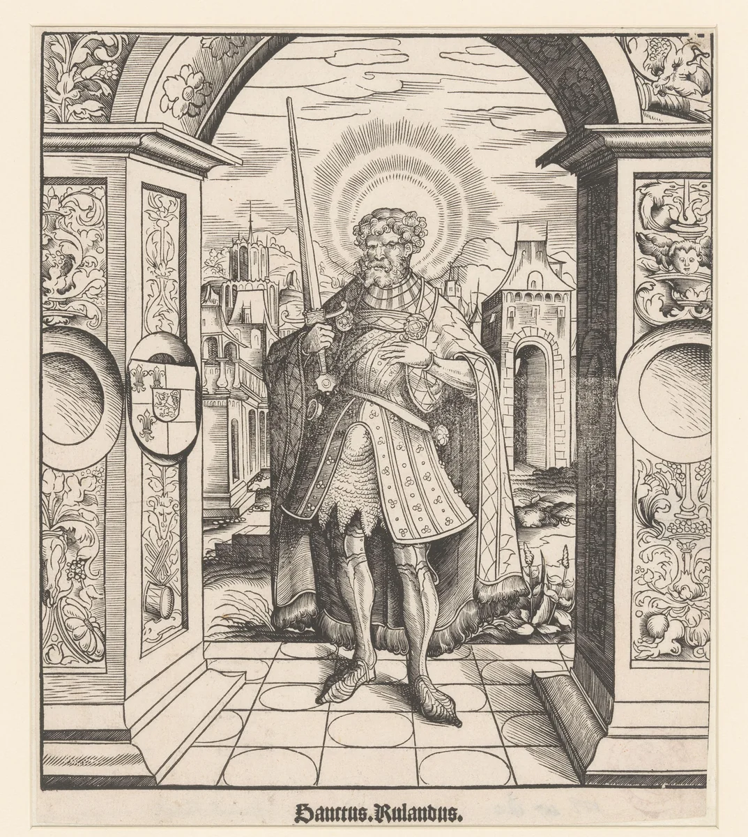 Heilige Rolandus by Alexius Lindt, print, 1516-1518