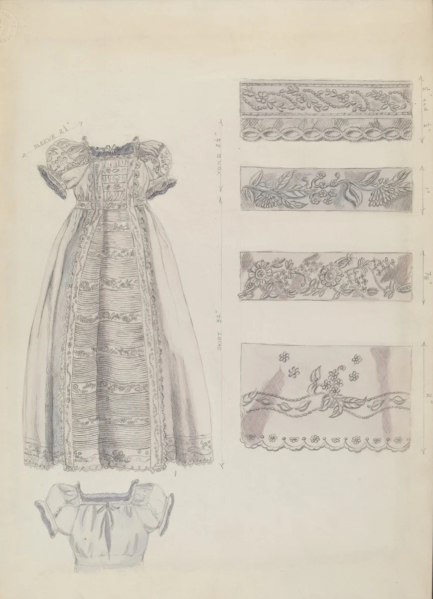 Christening Robe by Ella Sterling, index of american design, 1936