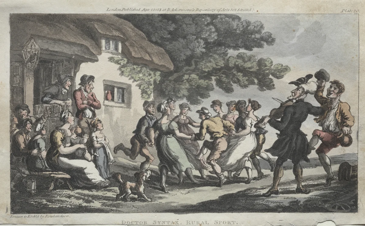 The Rev. Dr. Syntax Rural Sport by Thomas Rowlandson, print, 1813
