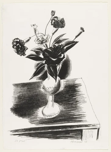 Carnations by Yasuo Kuniyoshi, print, 1927