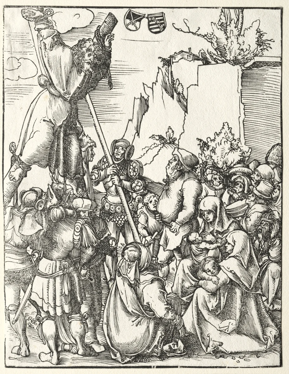 Martyrdom of St. Andrew by Lucas Cranach, print