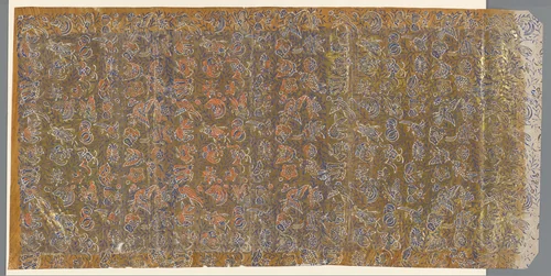 Blad met strooipatroon van vogels, vissen, insecten en bloemen tussen ranken by anonymous, other, 1900-1985