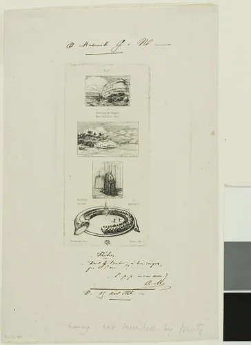 Rebus: 'No, Morny is not dead for he is marrying again' by Charles Meryon, print, 1866