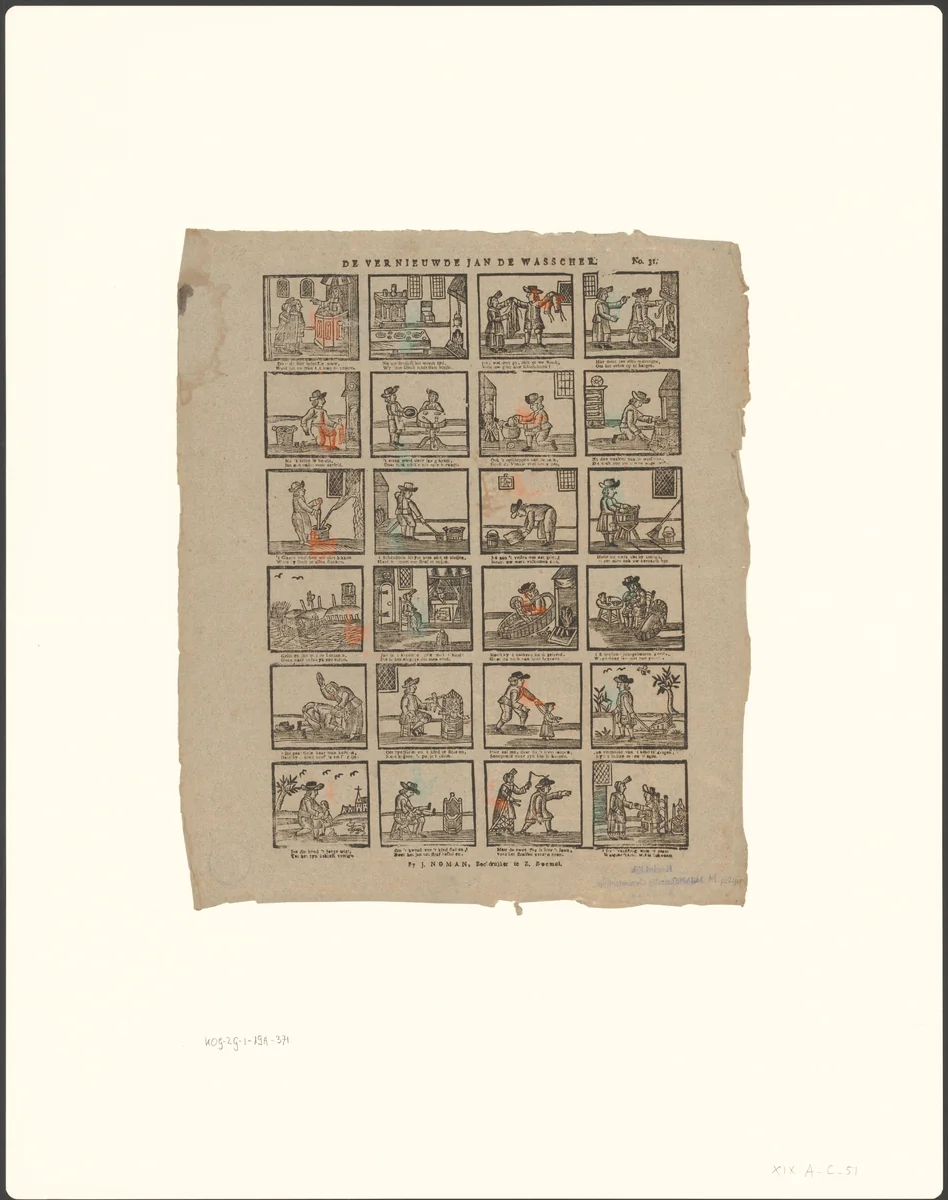 Het leven van Jan de Wasscher by anonymous, print, 1806-1830