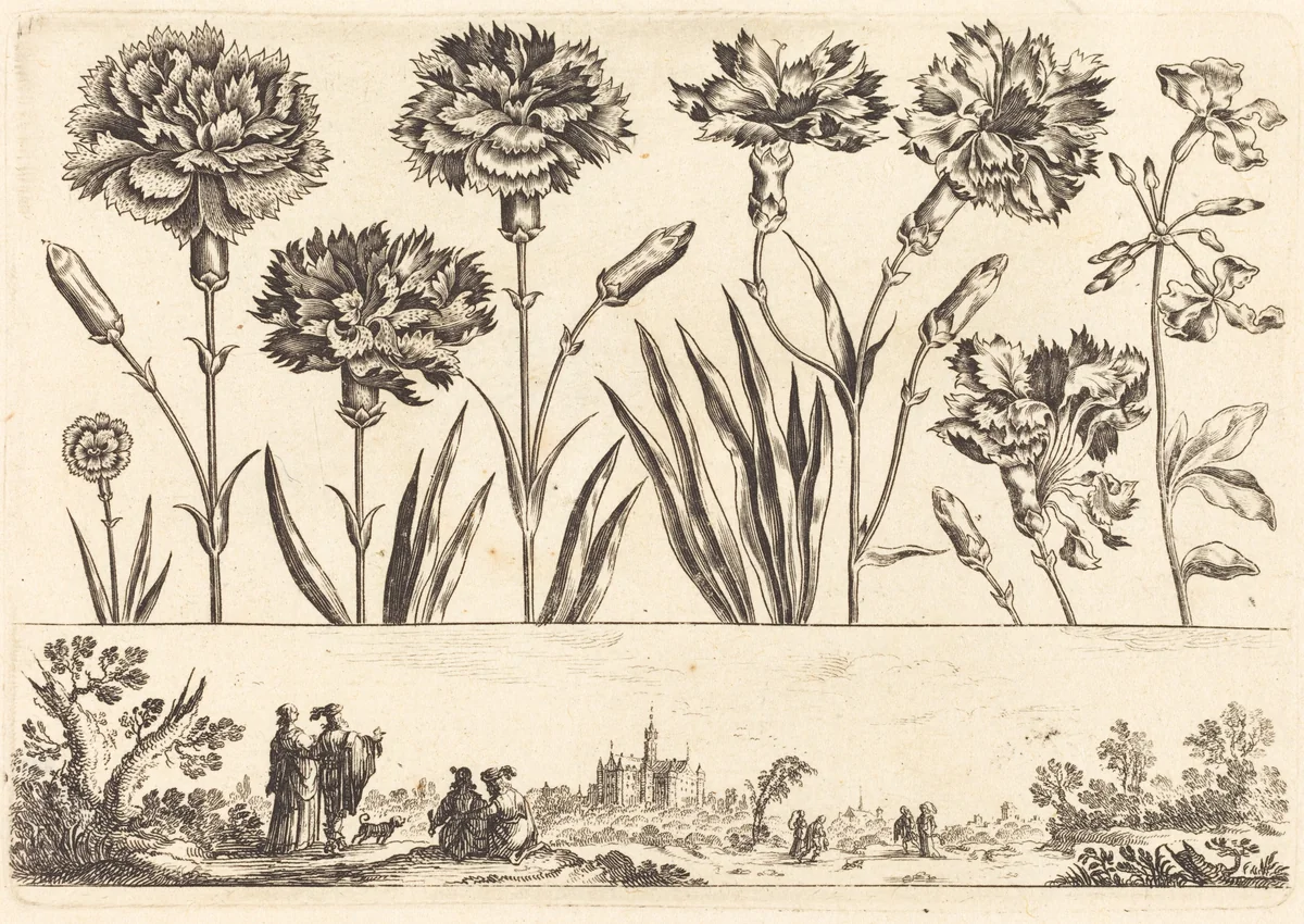 Flower Print no.9 by Nicolas Cochin, print, 1645