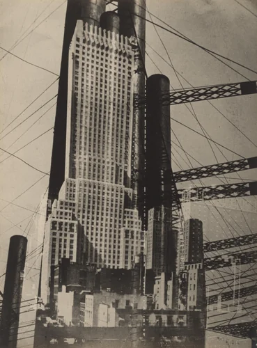 Cover study for America: The Development of Style in New Buildings in the United States (New Ways of Building in the World) by El Lissitzky, photograph, 1929