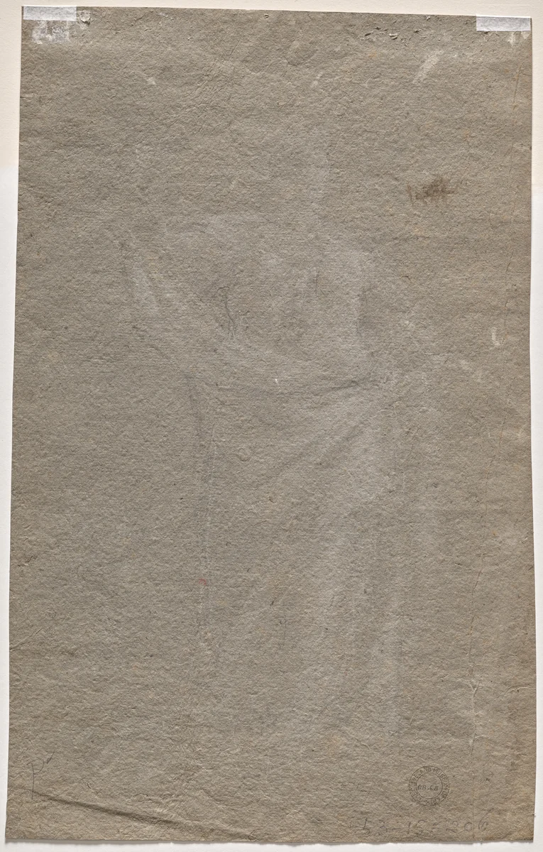 Allegorical Figure (verso) by anonymous, drawing, 1800-1899