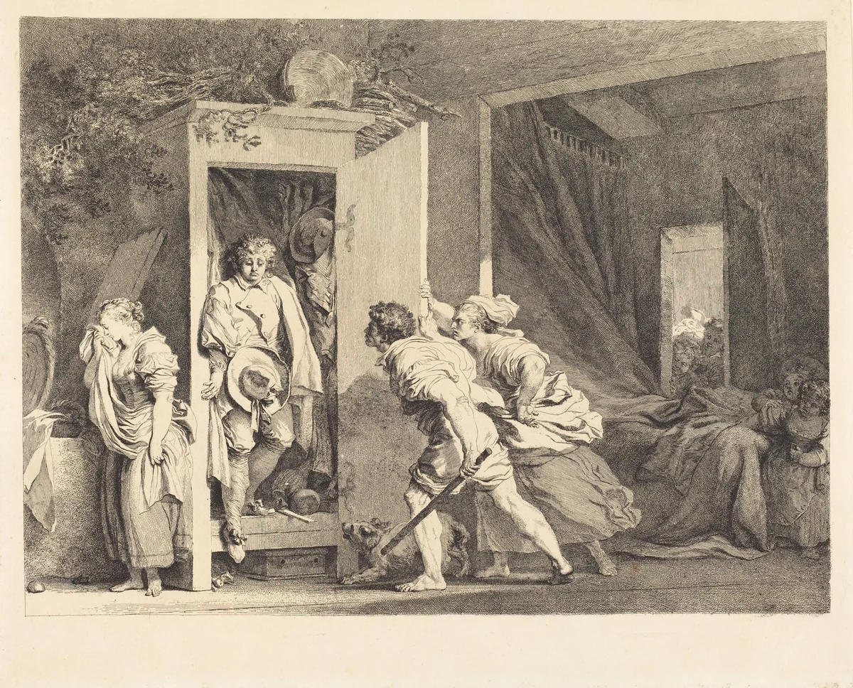 The Armoire by Jean Honoré Fragonard, print, 1778