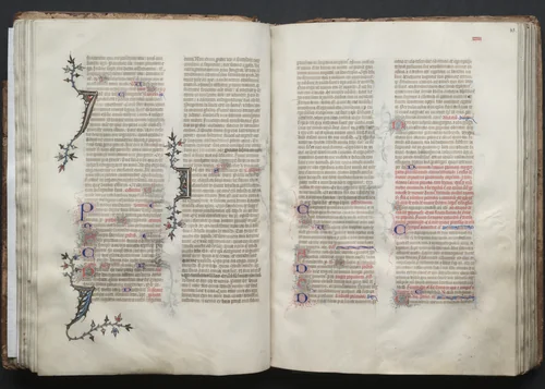 The Gotha Missal: Fol. 42v, Text by Master of the Boqueteaux, book, 1370-1380