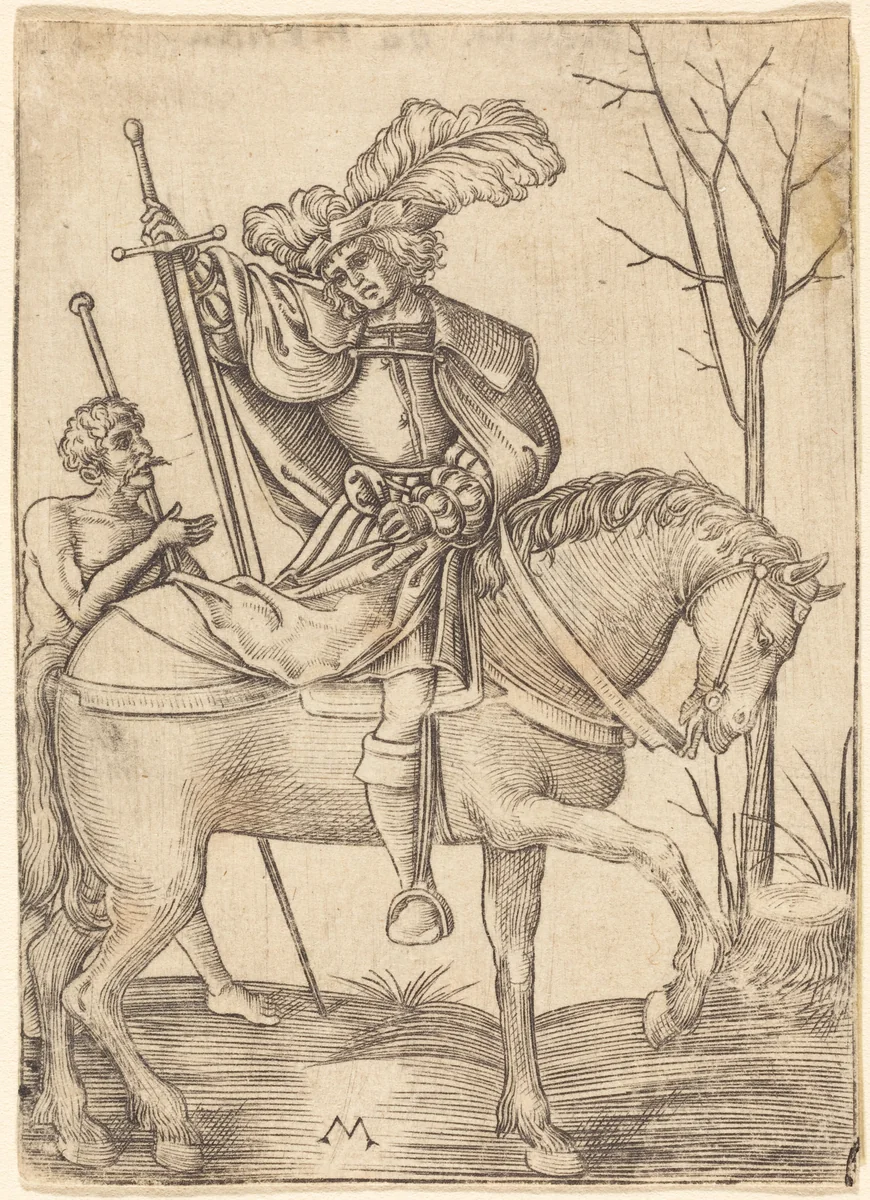 Lansquenet by Master M., print, 1480-1599