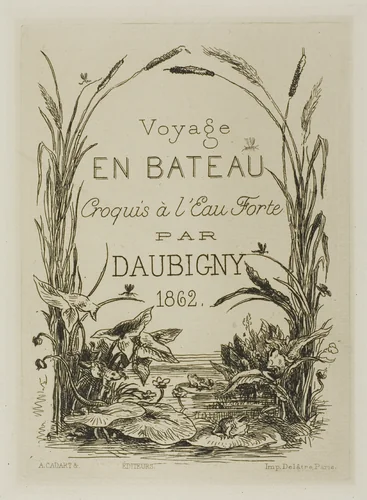 Title Page-frontispiece of the album by Charles-François Daubigny, print, 1861