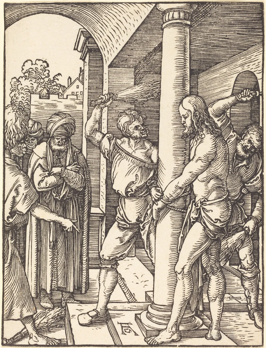 The Flagellation by Albrecht Dürer, print, 1509-1510