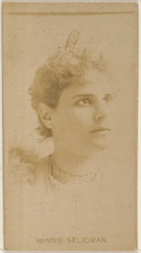 Minnie Seligman, from the Actors and Actresses series (N45, Type 8) for Virginia Brights Cigarettes by Allen & Ginter, photograph, 1885-1891
