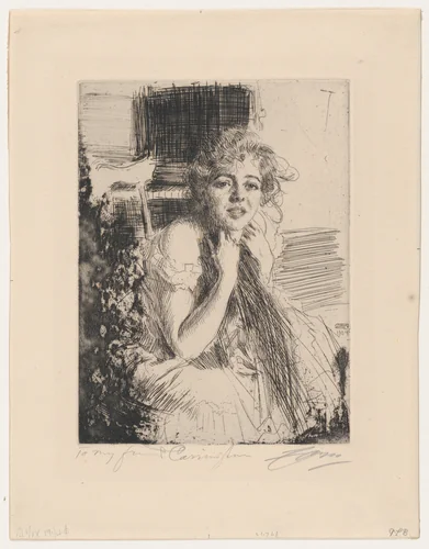 Emma Rasmussen by Anders Zorn, print, 1904