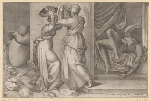 Judit en Holofernes by Unknown, print, 1546