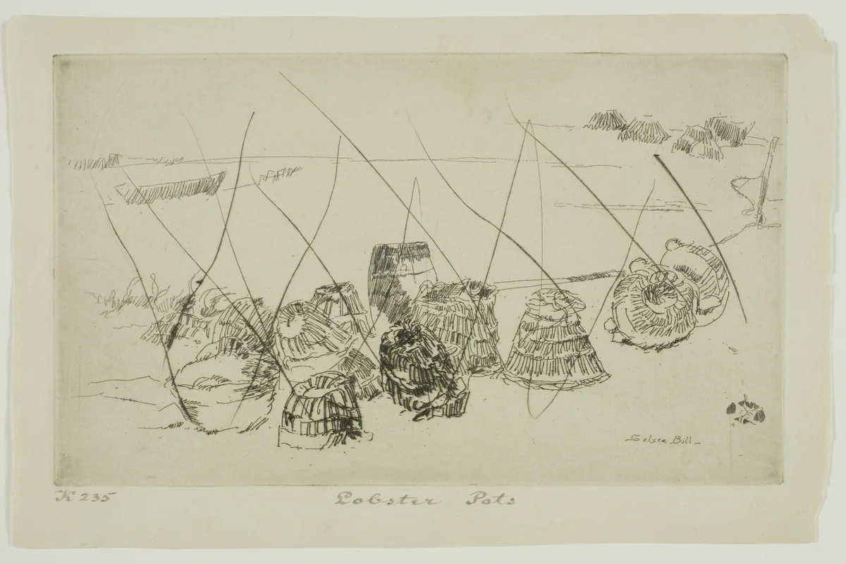 Lobster Pots - Selsea Bill by James McNeill Whistler, print, 1880-1881