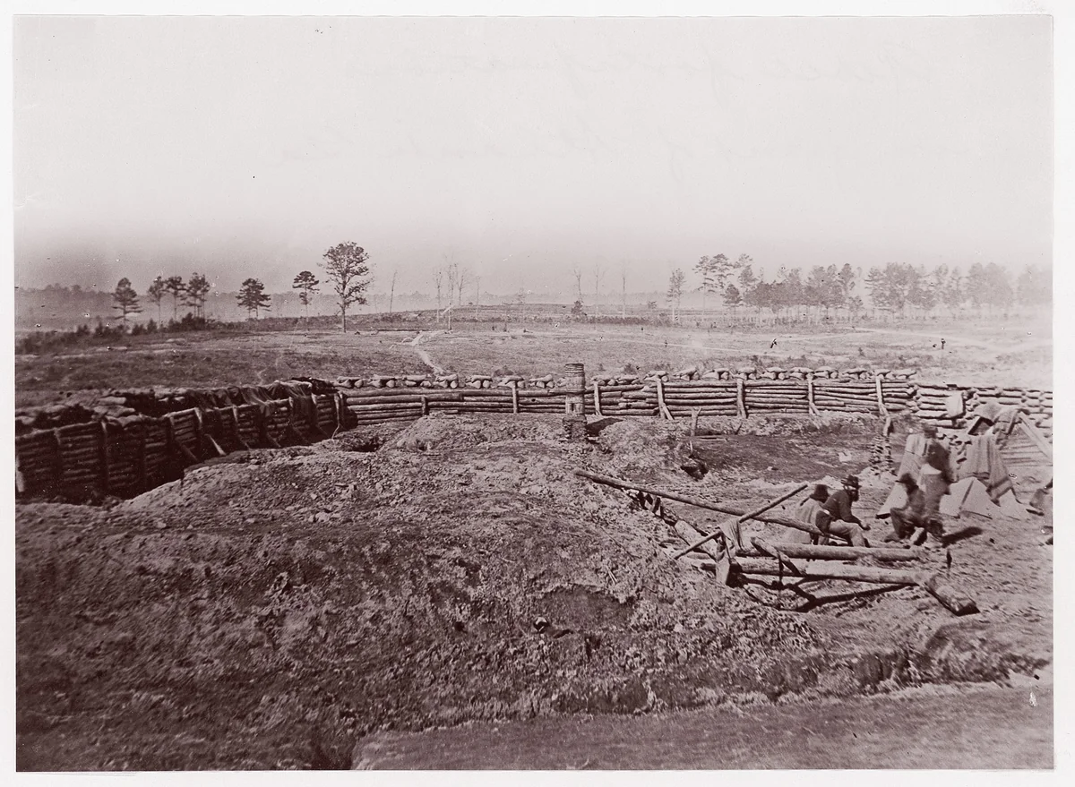 Rebel Fortifications in front of Atlanta by George N. Barnard, photograph, 1861-1865