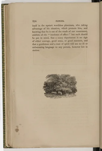 Tailpiece (page 294) from The Fables of Aesop by Thomas Bewick, illustrated book, 1818