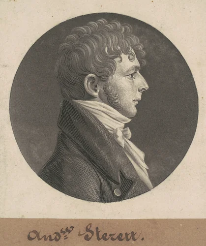 Andrew Sterett by Charles B. J. Févret de Saint-Mémin, print, 1803