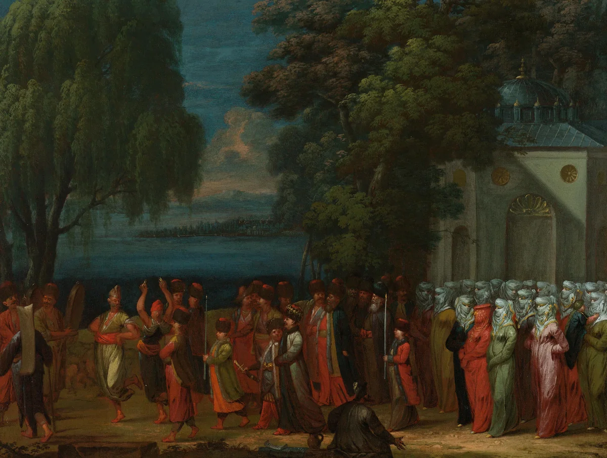 Armeense bruiloft by Jean Baptiste Vanmour, painting, 1720-1737