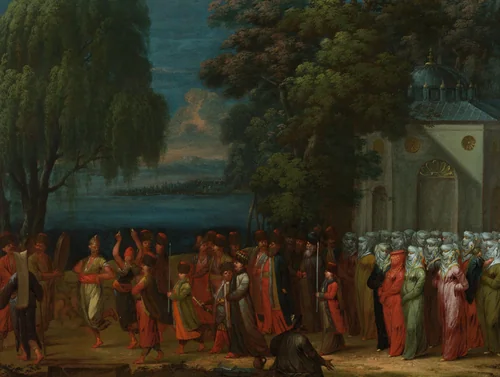 Armeense bruiloft by Jean Baptiste Vanmour, painting, 1720-1737