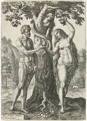 Zondeval by Unknown, print, 1574-1637