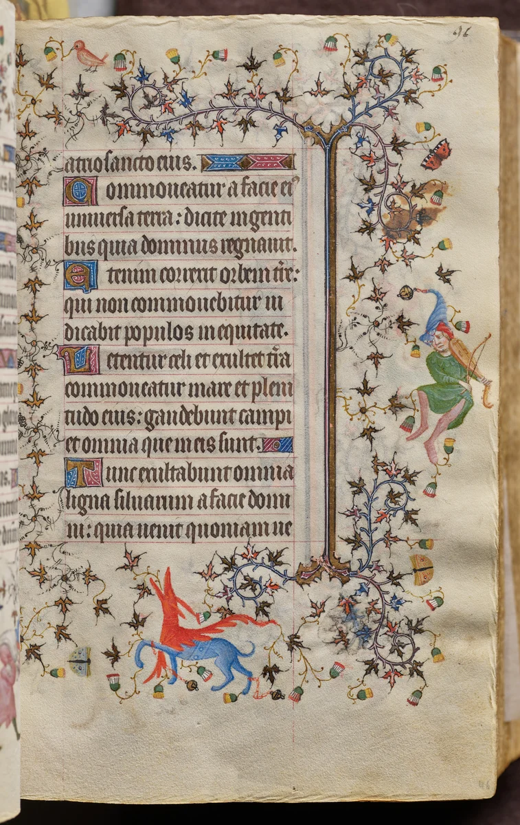 Hours of Charles the Noble, King of Navarre (1361-1425): fol. 46r, Text by Master of the Brussels Initials and Associates, book, 1400-1410