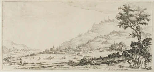 Hunting Birds, from Various Scenes Designed in Florence by Jacques Callot, print, 1618-1620