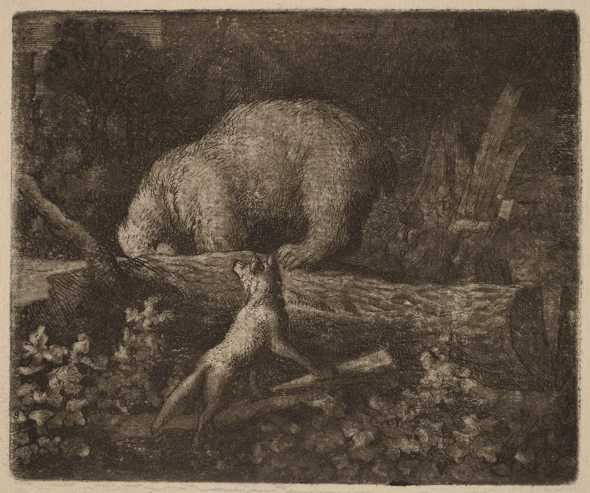 The Bear Trapped by Allart van Everdingen, print, 1645-1656