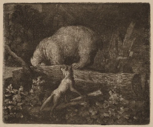 The Bear Trapped by Allart van Everdingen, print, 1645-1656