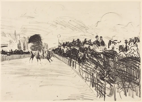 The Races (Les courses) by Edouard Manet, print, 1865