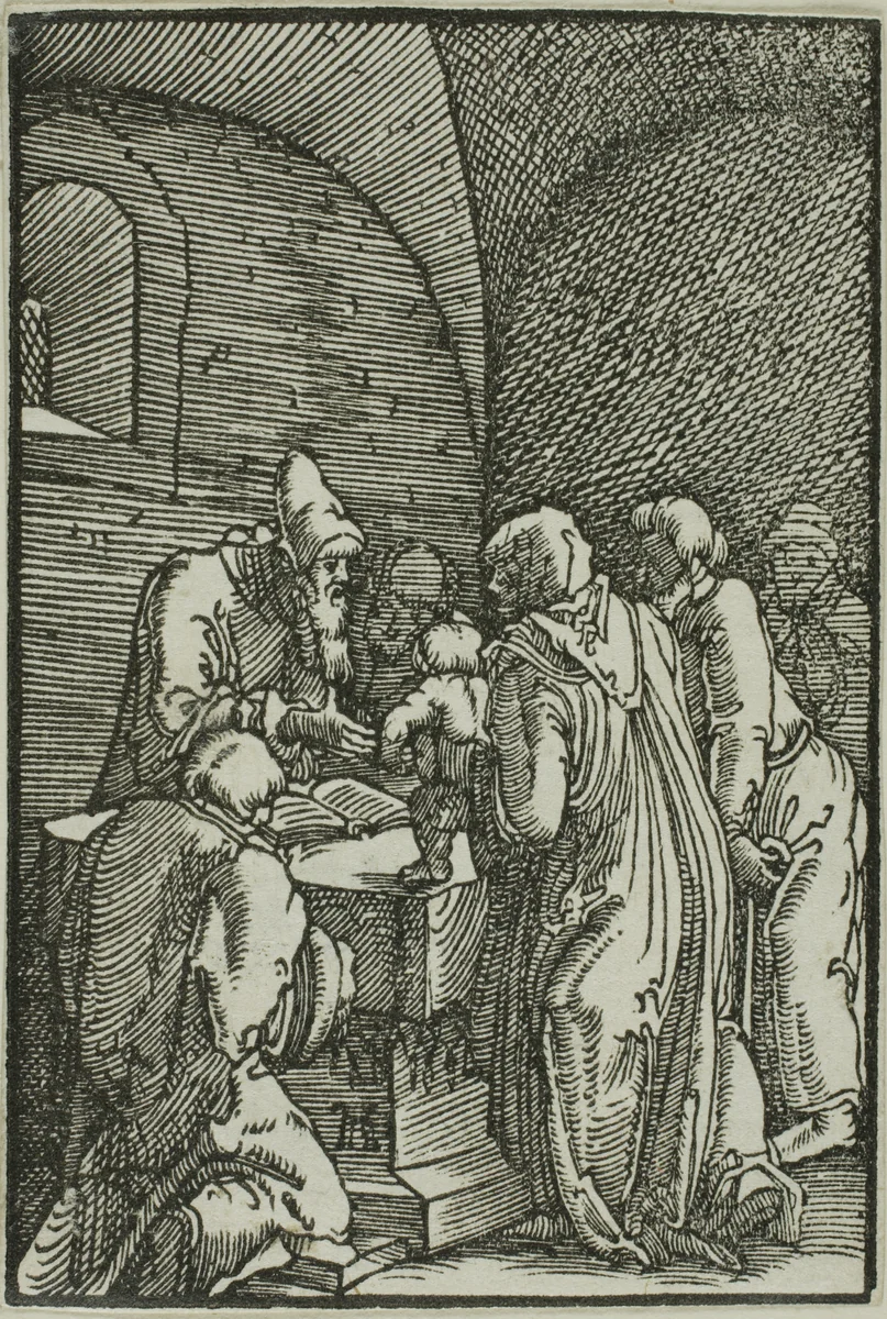 The Presentation in the Temple, from The Fall and Redemption of Man by Albrecht Altdorfer, print, 1510-1518