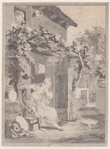 Les Amours Champêtres by Pierre-Antoine Baudouin, print, 1767