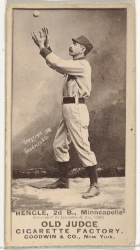 Emery J. "Moxie" Hengel, 2nd Base, Minneapolis, from the Old Judge series (N172) for Old Judge Cigarettes by Goodwin & Company, photograph, 1888